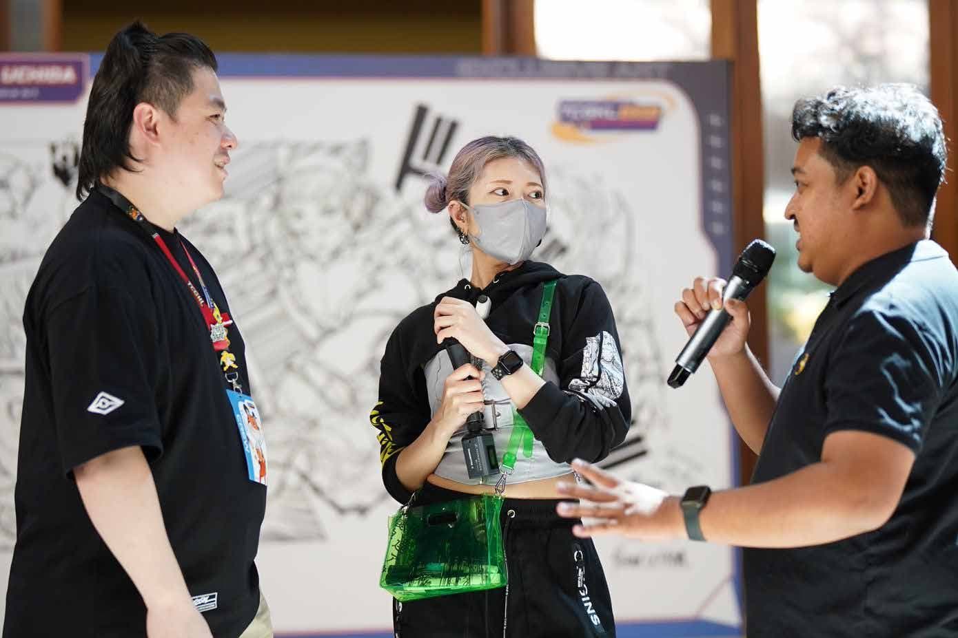 Stage interview at TCGKL Convention with host and guests